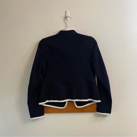 Talbots Military Jacket Gold Buttons Black W/ White Trim Jacket Women’s Sz 2 - Picture 16 of 16